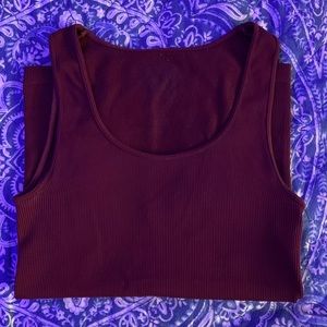 Sugar lips maroon tank top